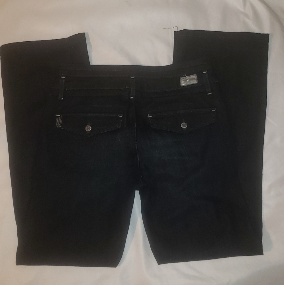Paige Foothill Dark Blue leg straight  size 28